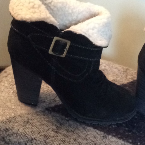😍5/$20 ! Qupid faux fur trim high heel booties sz 8 - Picture 4 of 10